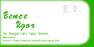 bence ugor business card